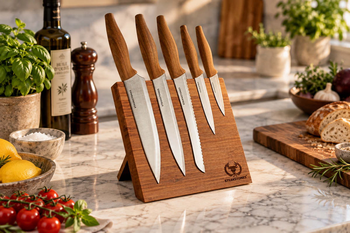 Set of 5 Stainless Steel Kitchen Knives
