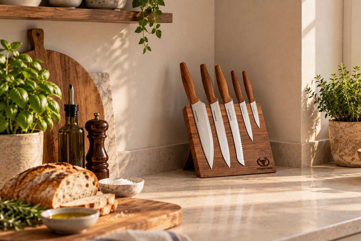 Set of 5 Stainless Steel Kitchen Knives