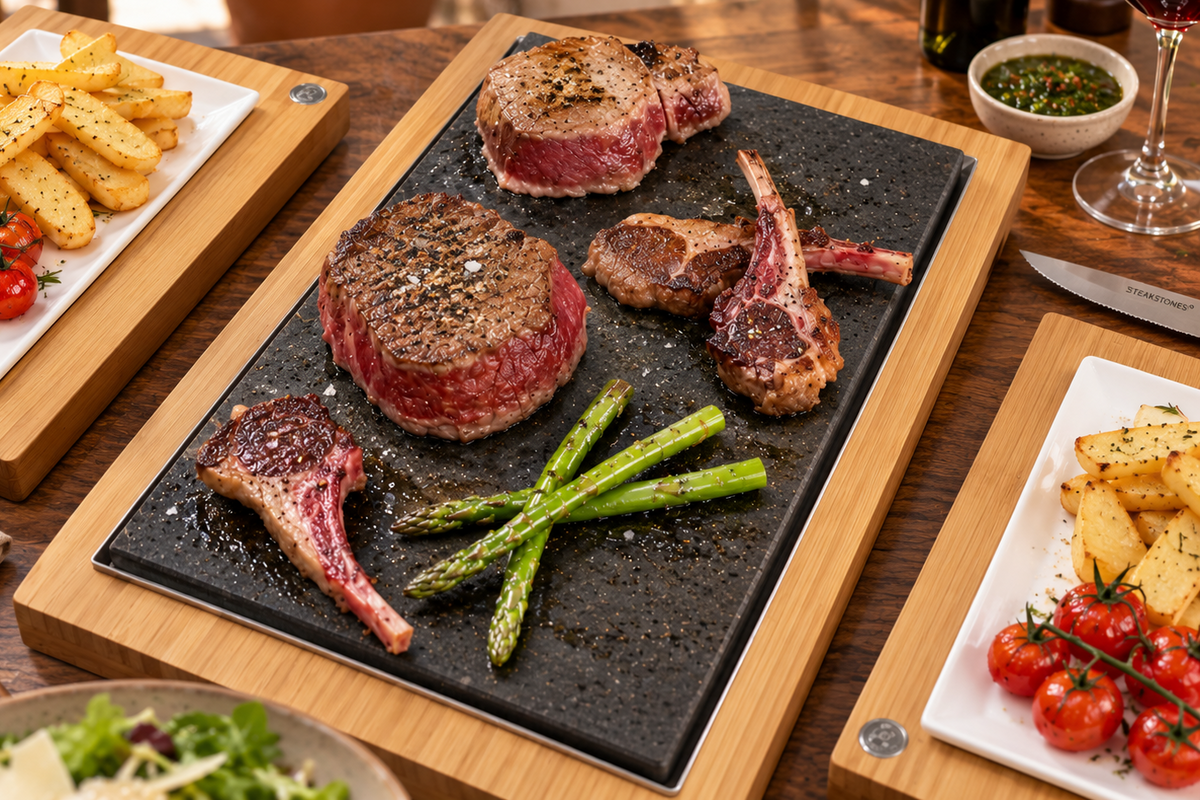 The Raised Sharing Steak Plate & Serving Sets