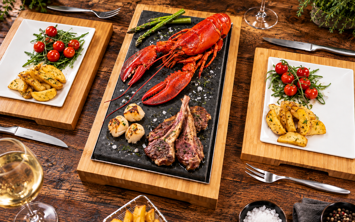 The Raised Sharing Steak Plate & Serving Sets