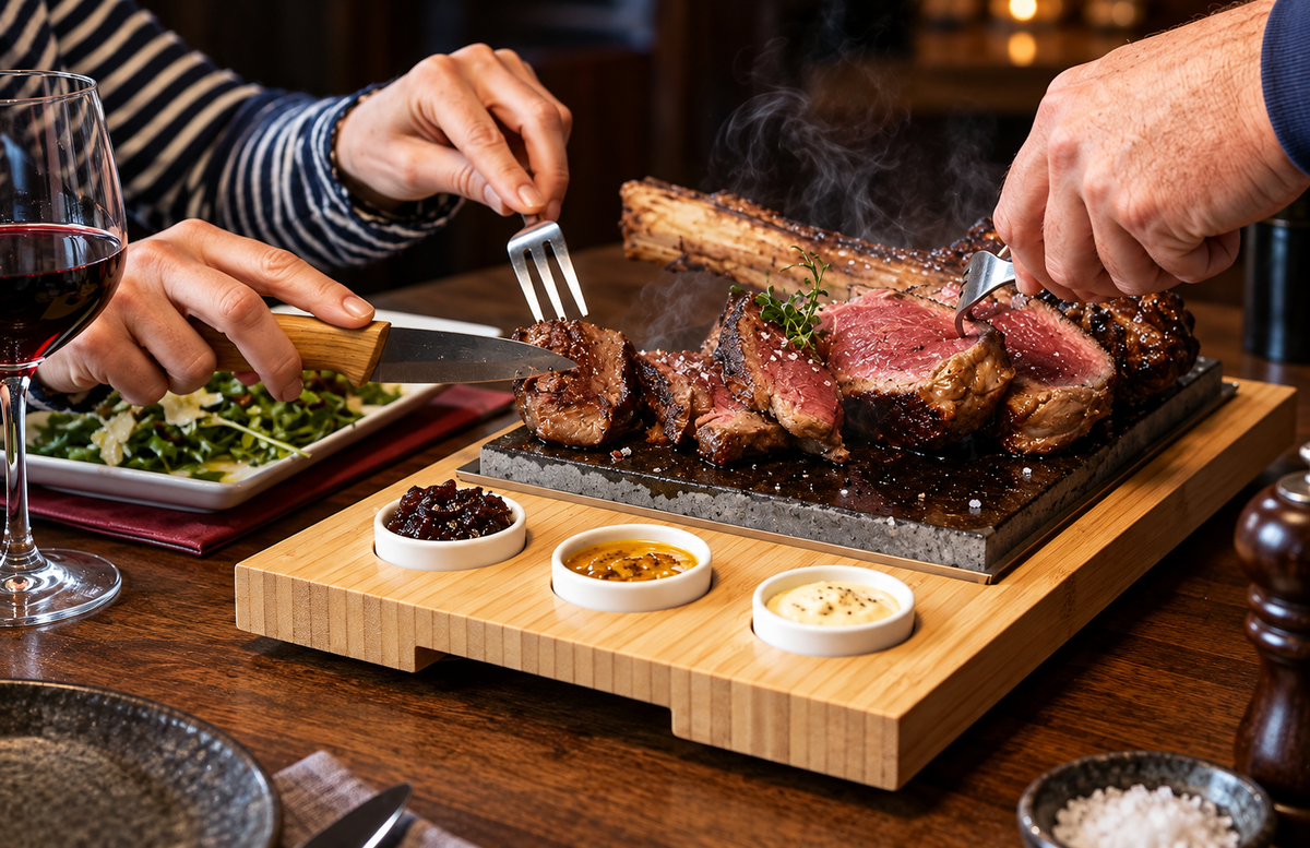 The Steak Sharer & Sauces Set