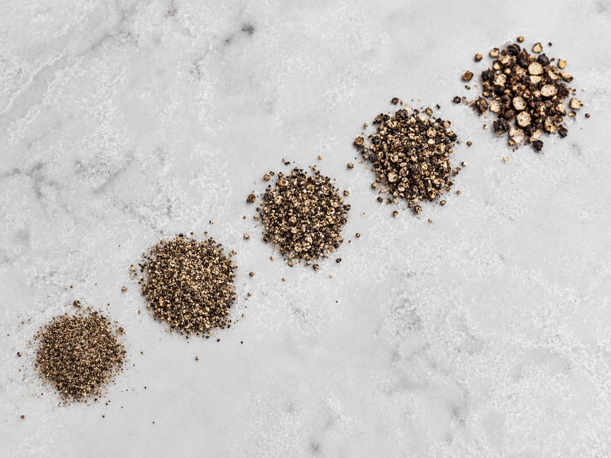 SteakStones Adjustable Salt & Pepper Mills - 3 & 5 Grind Settings