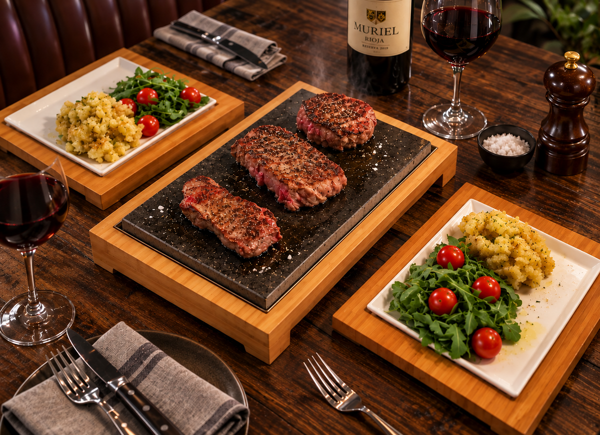 The Raised Sharing Steak Plate & Serving Sets