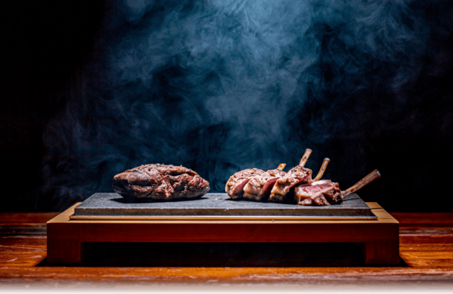 The SteakStones Raised Sharing Steak Plate